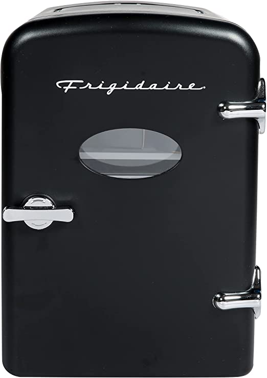 Frigidaire EFMIS175-BLACK Portable Mini Fridge-Retro Extra Large 9-Can Travel Compact Refrigerator, Black