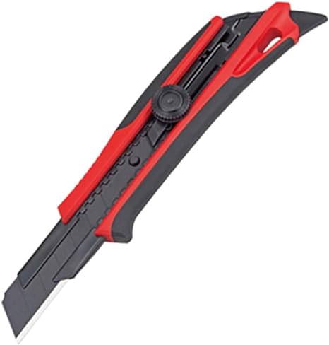TAJIMA Utility Knife - 1" 7-Point Rock Hard FIN Snap Blade Box Cutter with Auto Lock & 2 Rock Hard Blades - DFC670N-R1 (Auto-Lock)