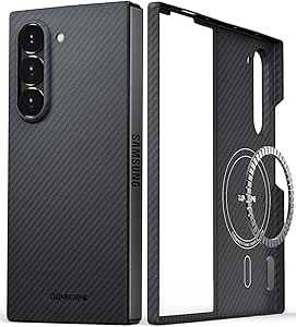 Thinborne Compatible with Samsung Galaxy Z Fold 6 Case, [600D Aramid Fiber] [Magnetic] [Ultra Thin] [Minimalist Style] [Carbon Fiber Textures]