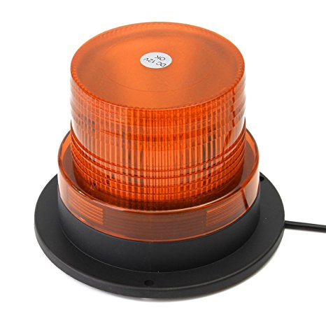 MATCC Car Truck LED Emergency Strobe Light Magnetic Warning Beacon Lights with 12v Cigarette Lighter Plug Amber