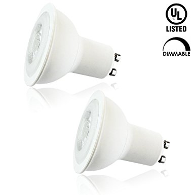 Luxrite LR21310 (2-Pack) 8W MR16 LED Bulb, 50W Halogen Replacement, Dimmable, Bright White 5000K, 550 Lumens, 40° Beam Spotlight, GU10 Base, and UL Listed
