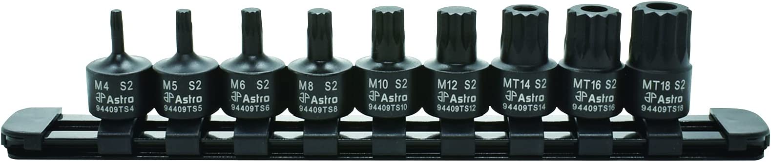 Astro Tools 94409TS 9-Piece 3/8" Drive Nano Impact Triple Square Bit Sockets