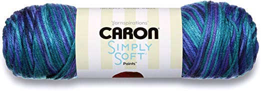 Caron Simply Soft Paints Yarn (4) Medium Worsted Gauge 100% Acrylic - 5oz - Oceana -  Machine Wash & Dry