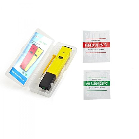 ECO-WORTHY Digital PH 0-14.0 Measuring Tester, Yellow