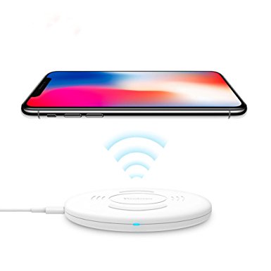 Yoobao Fast Qi Wireless Charging Pad for iPhone X/ 8/ 8 plus, LG G6/ G3, Samsung S8/ S8 Plus/ S7/ S6/ S6 Edge, Google Nexus 7/ 6/ 5/ 4, Nokia Lumia 1020, and More Qi-Enabled Devices