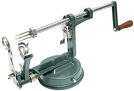 Winco AP-12, Cast Aluminum Apple Peeler, Corer Slicer Cutter Machine with Strong Suction Base