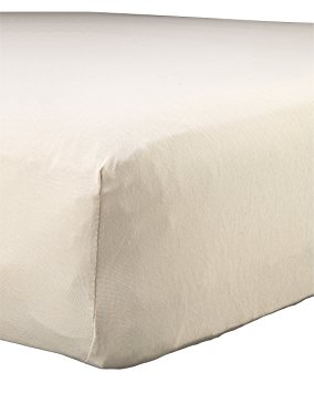 Abstract Baby Solid Jersey Knit Fitted Crib Sheet (24" x 38", Beige)