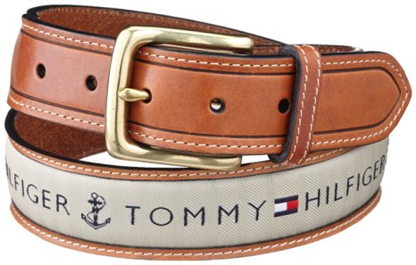 Tommy Hilfiger Men's Ribbon Inlay Belt