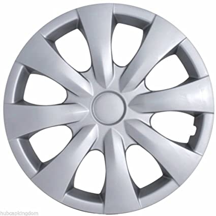15" 8-spoke Silver Hubcap Wheelcover Compatible with Toyota 2009-2013 Corolla Sedan