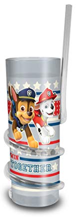 Paw Patrol Twisty Straw Tumbler Cup, 7 x 7 x 18.5 cm