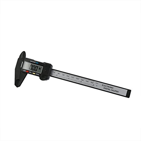 Caliper Measuring Tool,Two Years,150mm/8inch LCD Digital Electronic Carbon Fiber Vernier Caliper Gauge Micrometer