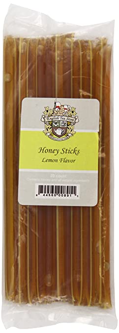 English Tea Store Honey Sticks, Lemon, 20 Count