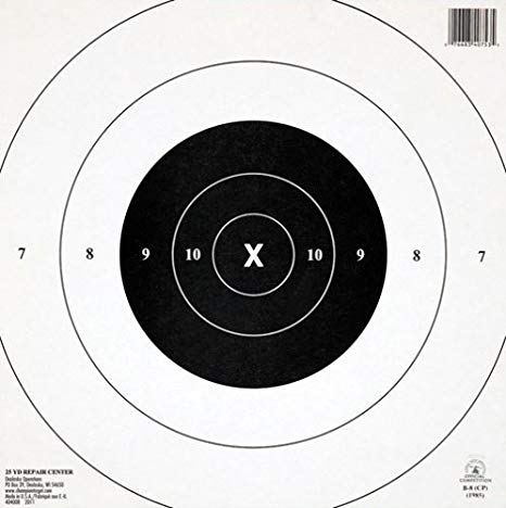 Champion NRA Paper GB-8(CP) 25-yard Timed and Rapid Fire Centers Target (Pack of 12)