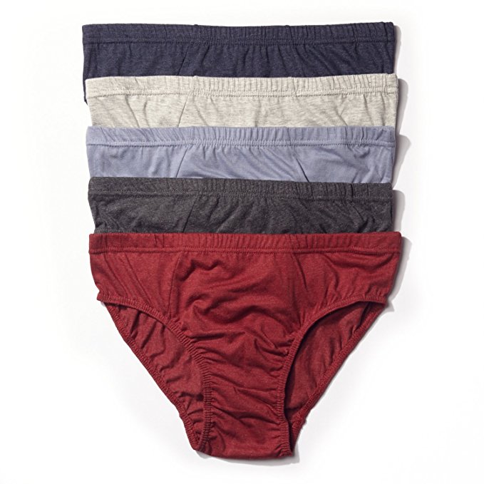Basic Outfitters Men's 5-Pack Classic Cotton Low-Rise Briefs