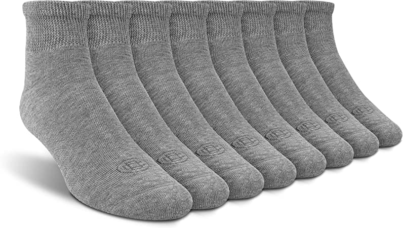 Doctor's Choice Men's Diabetic Ankle Socks, Grey, Large, Sock Size 10-13