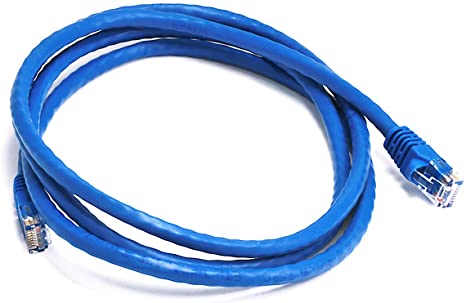 Monoprice 5FT 24AWG Cat6 550MHz UTP Ethernet Bare Copper Network Cable - Blue