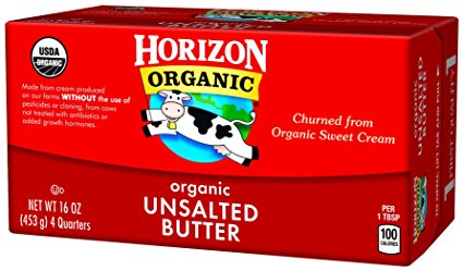 Horizon Organic, Unsalted Organic Butter Quarters, 16 oz