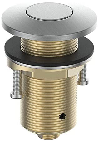 KANARY ALL Brass Air Switch Button for Sink Top Counter Top Garbage Disposal Part(Round,Brushed Nickel)