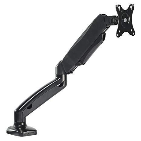 EleTab Monitor Desk Mount - Height Adjustable Full Motion Swivel Single Monitor Arm Fits for 13-27 inch LCD Screen up to 14.3 lbs