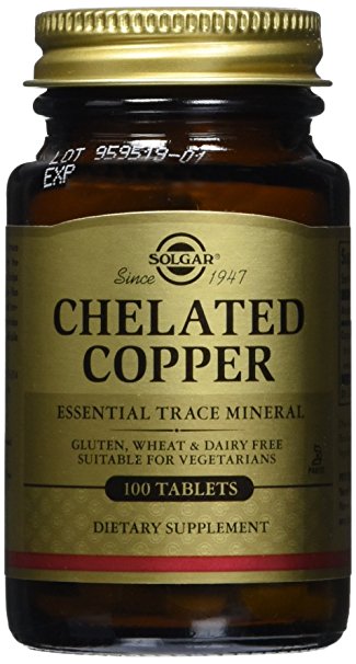 Solgar - Chelated Copper 2.5 mg. - 100 Tablets