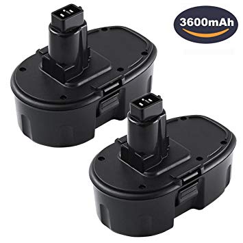 2 Pack 3.6Ah Ni-Mh DC9096 Battery for Dewalt 18V Battery DC9099 DC9098 DW9099 DW9096 DW9098 DC9181 Cordless Drill High Capacity