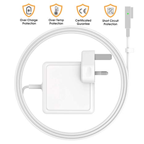 BETIONE Compatible With Macbook pro Charger, Replacement 85W Magsafe L-Tip Connector Magnetic power adapter MacBook Air Charger for MacBook 13" & 15" & 17" inch, MacBook Air 11/13-inch Late 2012