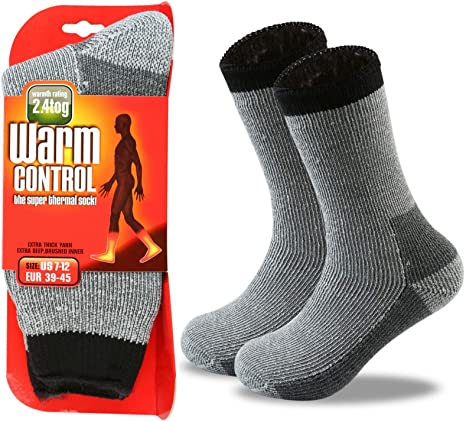 Women Men Winter Warm Wool Pile Lined Insulated Thermals Socks Thick Boots Heat Socks Cold Weather