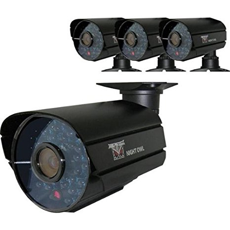 Night Owl Security CAM-4PK-600 4-Pack of Hi-Resolution 600 TVL Security Cameras 36 Cobalt Blue LED