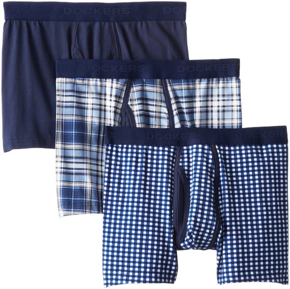 Dockers Men's 3-Pack Assorted Boxer Briefs