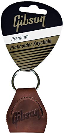 Gibson Premium Leather Pickholder Keychain (Brown)