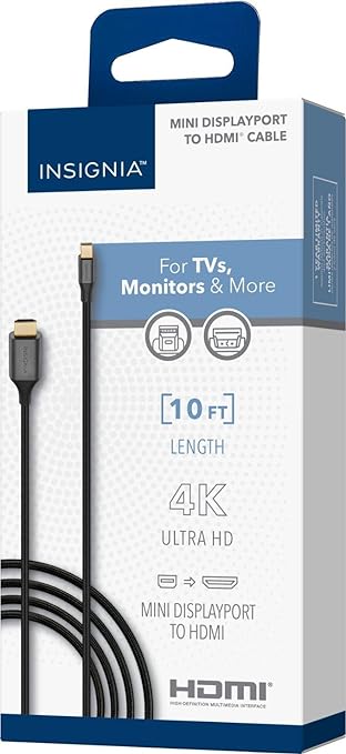 INSIGNIA Mini Displayport to HDMI Cable (10 ft)