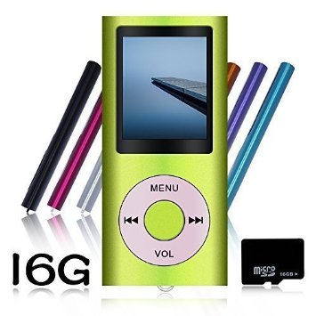 Tomameri 16 GB Micro SD Card Portable MP4 Player MP3 Player Video Player with Photo Viewer  E-Book Reader  Voice Recorder-Green