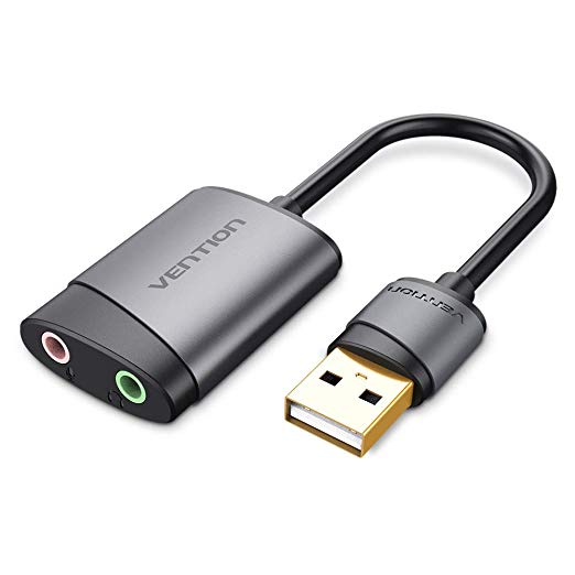 Vention 3.5mm External USB Sound Card usb adapter usb audio Adapter card With Mic USB To Jack 3.5 Converter For PS4 Laptop Computer Headphone Sound Card