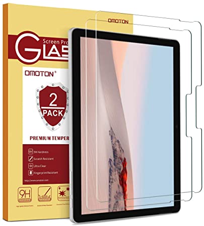 [2 Pack] Surface Go 2 Screen Protector, OMOTON 9H Hardness HD Tempered Glass Screen Protector for Microsoft Surface Go 2 10.5 inch (2020 Released) / Surface Go 10 inch (2018 Released)