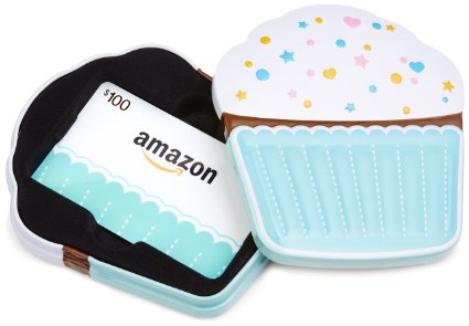 Amazon.com Gift Card in a Birthday Cupcake Tin (Birthday Cupcake Card Design)