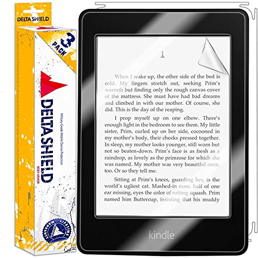 Amazon Kindle Paperwhite Screen Protector (2012,2013,3G/Wi-Fi)[3-Pack], DeltaShield BodyArmor Full Coverage Back   Front Screen Protector for Amazon Kindle Paperwhite Clear HD Anti-Bubble Film