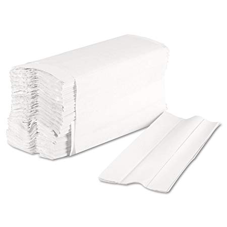 WHITE 2 PLY C-FOLD PAPER HAND TOWELS MULTI FOLD CASE OF 2400