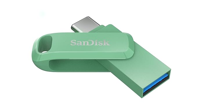 SanDisk Ultra Dual Drive Go USB Type- C, Absinthe Green, India, 400MB/s 128GB, Mobie Pendrive