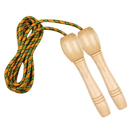 Cotton Rope Skipping,ANGTUO Training Rope Threaded Wooden Handle for Adult