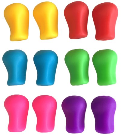 Pencil Grips 12-Count Assorted Colors 65mm ION-PG12