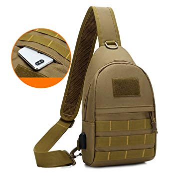 Tactical Molle Bag,Single Sling Shoulder Messenger Bag,Chest Bag,Casual Office Tactical Satchel,Small Tool Backpak,Outdoor Day Pack Suitable Carrying ipad Mini,Smart Phone,Wallet Daily Accessory Pouch