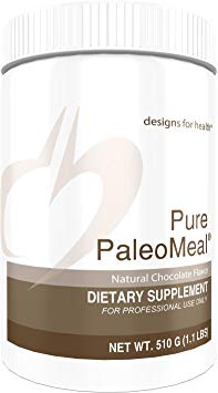 Designs for Health Pure PaleoMeal Powder - Chocolate Bone Broth Protein Powder, 17 Grams Protein with Active Folate   Chelated Minerals (15 Servings, 510 Grams)