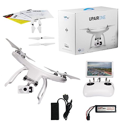 UPair One Drone with 2.7K Camera, 5.8G FPV Monitor Transmit Live Video, 2.4G Remote Controller, GPS Auto Return Function, a key to Return, Beginners Drone