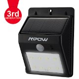 Mpow Solar Powerd Wireless 8 LED Security Motion Sensor Light Outdoor Wallgarden Lamp  Motion Sensor-Detector Activated  For Patio Deck Yard Garden Home Driveway Stairs Outside Wall With Dusk to Dawn Dark Sensing Auto On  Off Function