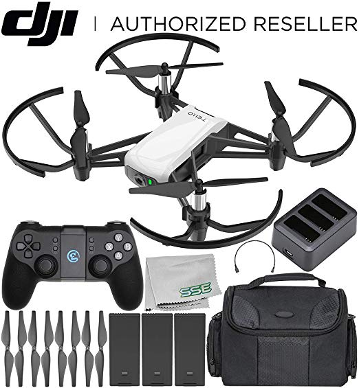 Ryze Tech Tello Quadcopter Boost Combo with GameSir T1d Controller & Carrying Case Bundle