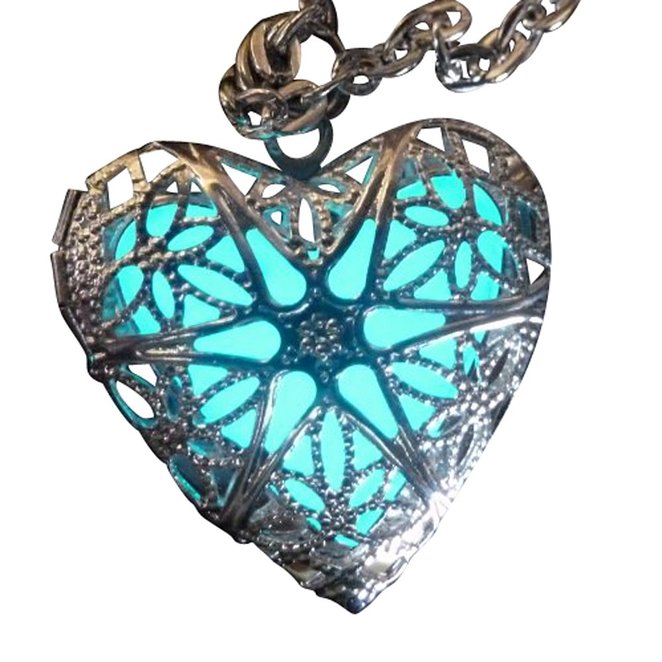 Steampunk Fairy Magical Fairy Glow in the Dark Necklace-aqua-sil by UmbrellaLaboratory