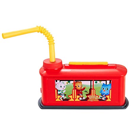 Daniel Tigers Neighborhood Childrens Birthday Party Supplies - Train Trolley Plastic Favor Sippy Cup with Straw