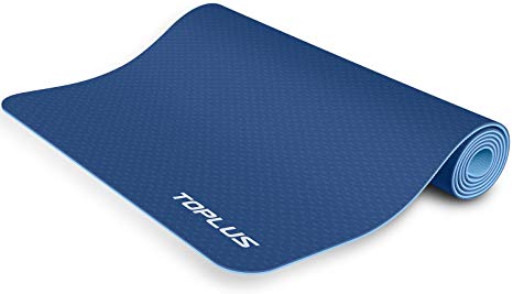 TOPLU Yoga Mat, Non-Slip Texture Pro Yoga Mat Eco Friendly Exercise & Workout Mat with Carrying Strap - for Yoga, Pilates and Floor Exercises