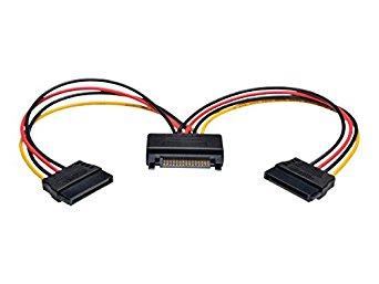 TRIPP LITE 15-Pin Serial ATA SATA Power Y Splitter Cable Adapter M/F 6-Inch (P947-06N-2P15)