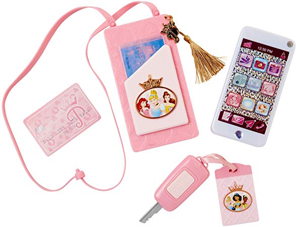 Disney Princess Style Collection On-The-Go Play Smartphone with Led Lights, Sounds & Cross Body Strap for Girls Ages 3